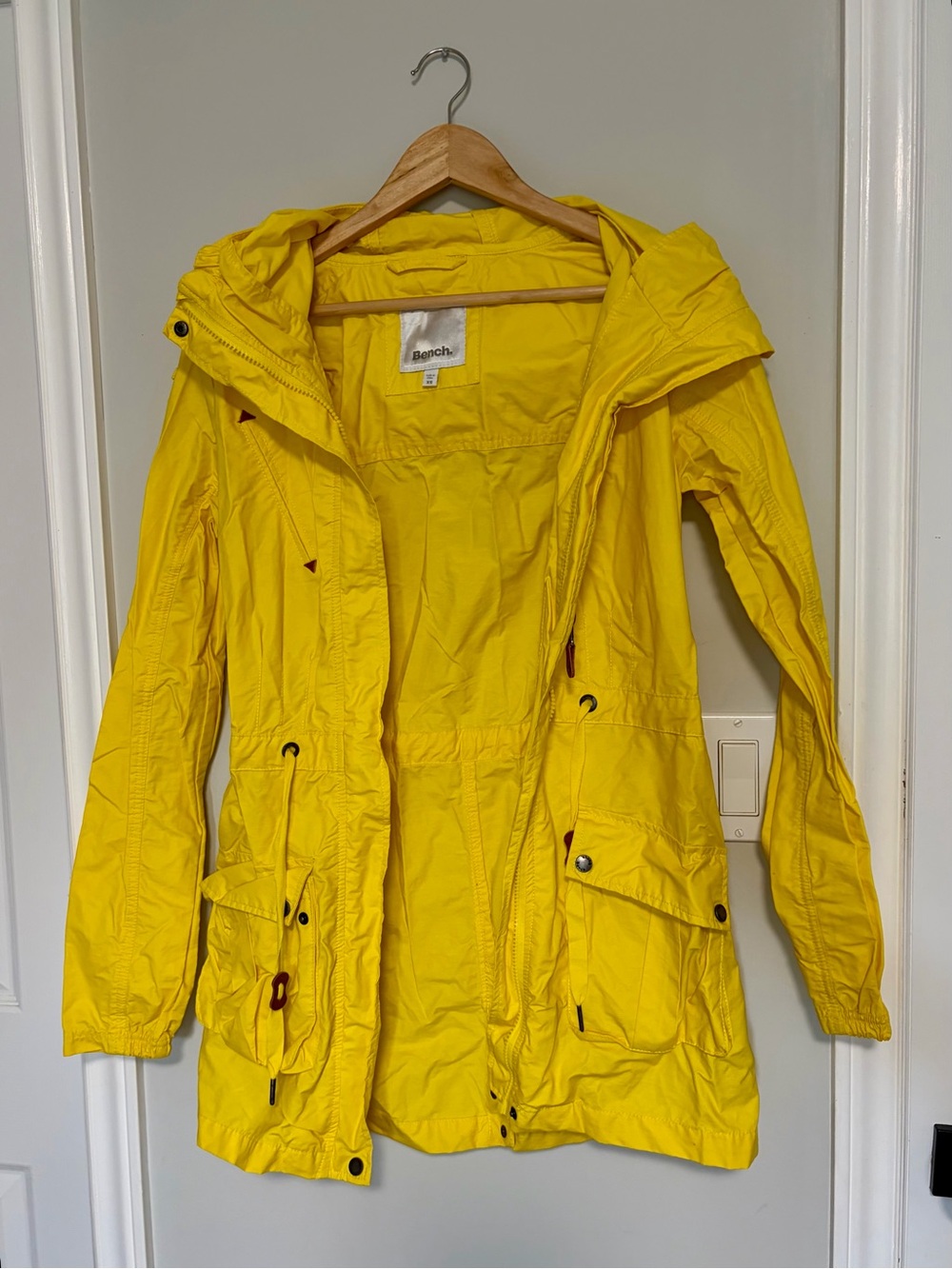 Bench Women's Bright Yellow Hooded Utility Jacket